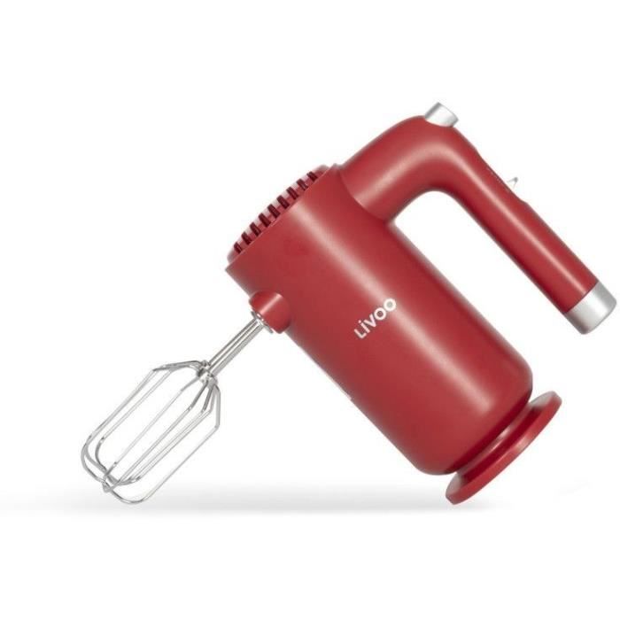 Electric mixer - LIVOO - DOP243R - 250 w - 5 speeds - Red