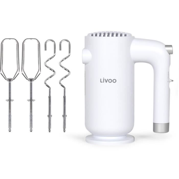 Electric mixer - LIVOO - 250 W - 5 speeds and turbo function - White