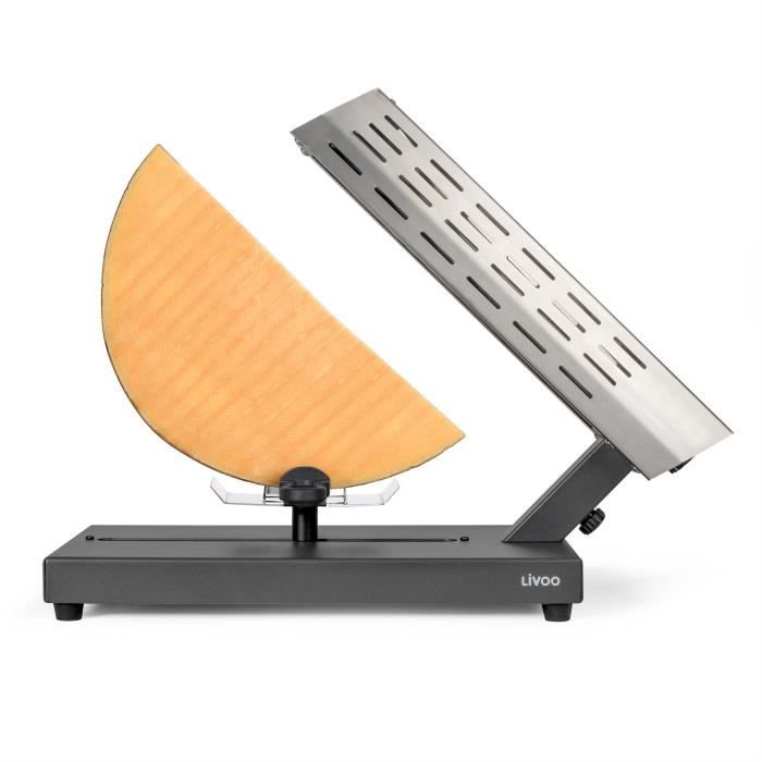 Traditional raclette machine - LIVOO - DOC314 - 600W - 6 to 8 people - Removable, sliding cheese holder, 360° - 2 spatulas