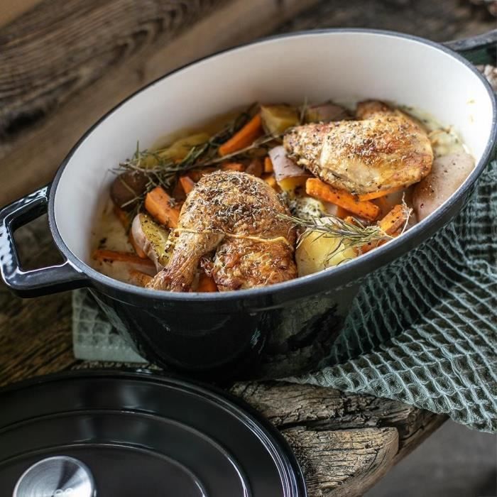 Oval casserole dish - Livoo - MEP129N - Black