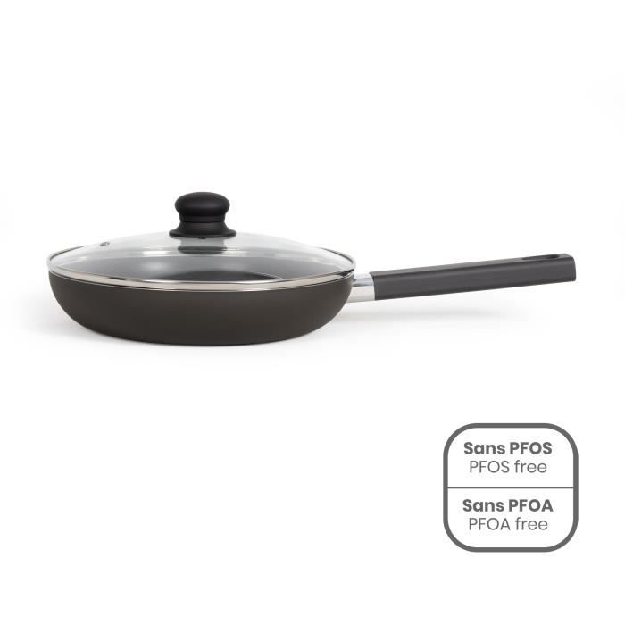26 cm sauté pan - LIVOO - MEP153N - Non-stick, PFOA and PFOS free - Silicone handle - Suitable for all heat sources including induction