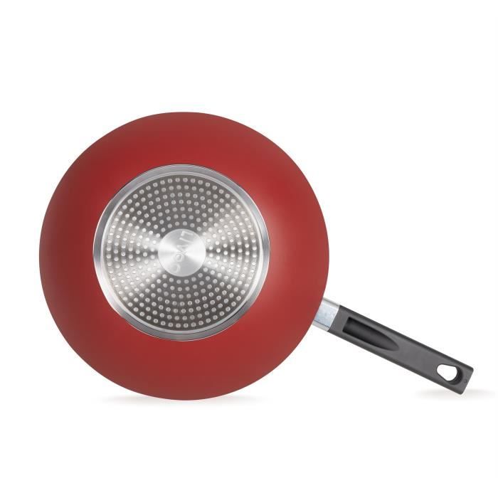 Premier Chef - Wok 32 cm - LIVOO - MEP156R - Non-stick without PFOA or PFOS - Silicone handle - All hobs including induction
