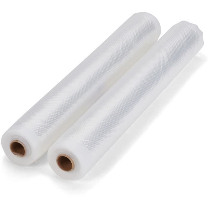 Set of 2 universal vacuum rolls - LIVOO - DOM505 - 2 rolls - 28 cm x 3 m - Compatible with universal machines