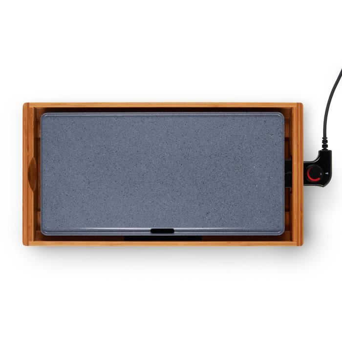 Plancha - LIVOO - DOC322 - 2200W - Removable cast aluminum plate - Adjustable thermostat