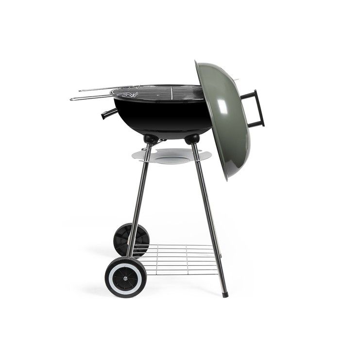 Charcoal barbecue - LIVOO - DOC172K - ø41 cm - Chrome-plated steel grill - Height 69.5 cm - Handles - 2 toothed wheels
