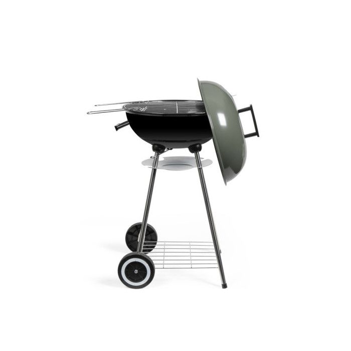 Charcoal barbecue - LIVOO - DOC172K - ø41 cm - Chrome-plated steel grill - Height 69.5 cm - Handles - 2 toothed wheels
