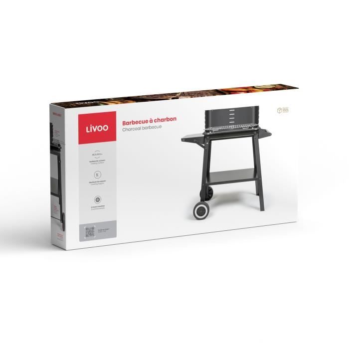 Charcoal barbecue - LIVOO - DOC328 - Stainless steel