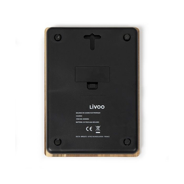 Electronic kitchen scale made of acacia wood - Livoo - DOM492 -