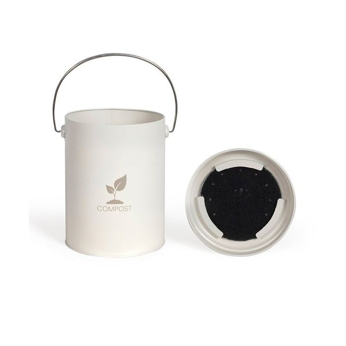 Livoo Cream Kitchen Compost Bucket 6L - MES154C