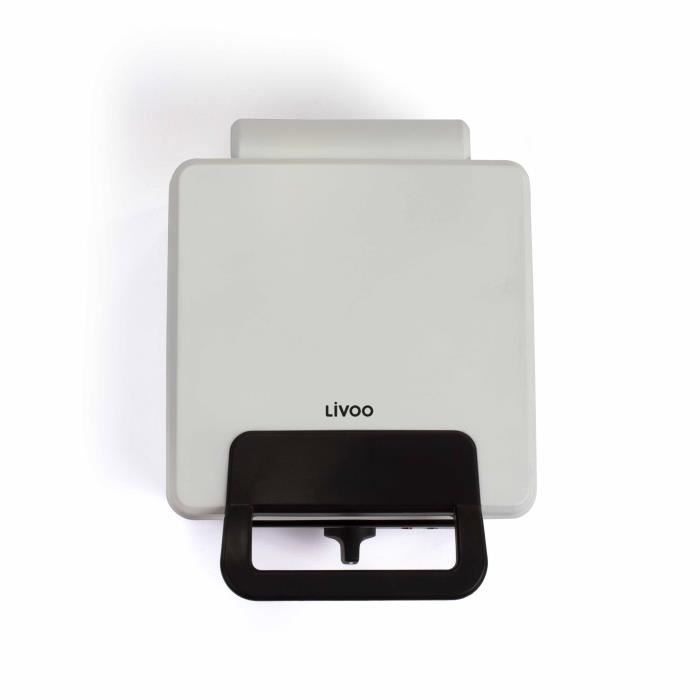 Waffle iron with adjustable thermostat - LIVOO - DOP206 - 1200W - 2 waffles - Non-stick - Surface 14.5 x 17.5 cm - Indicator lights