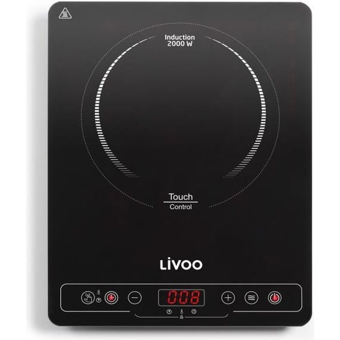 Livoo Doc235 Simple induction plate - 22cm - from 60 ° to 240 ° - Black