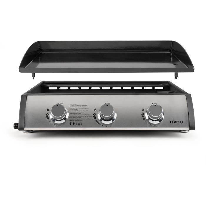 Gas plancha 3 burners 61 x 38 cm