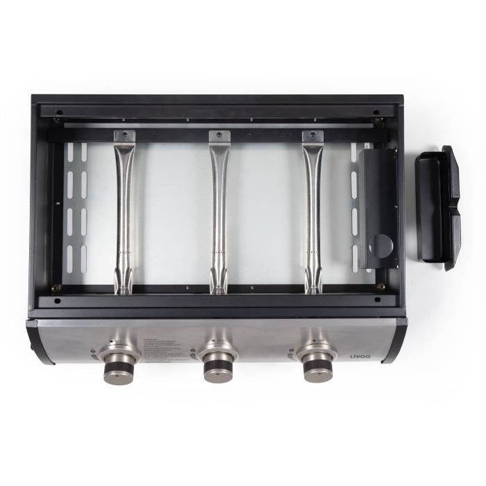 Gas plancha 3 burners 61 x 38 cm
