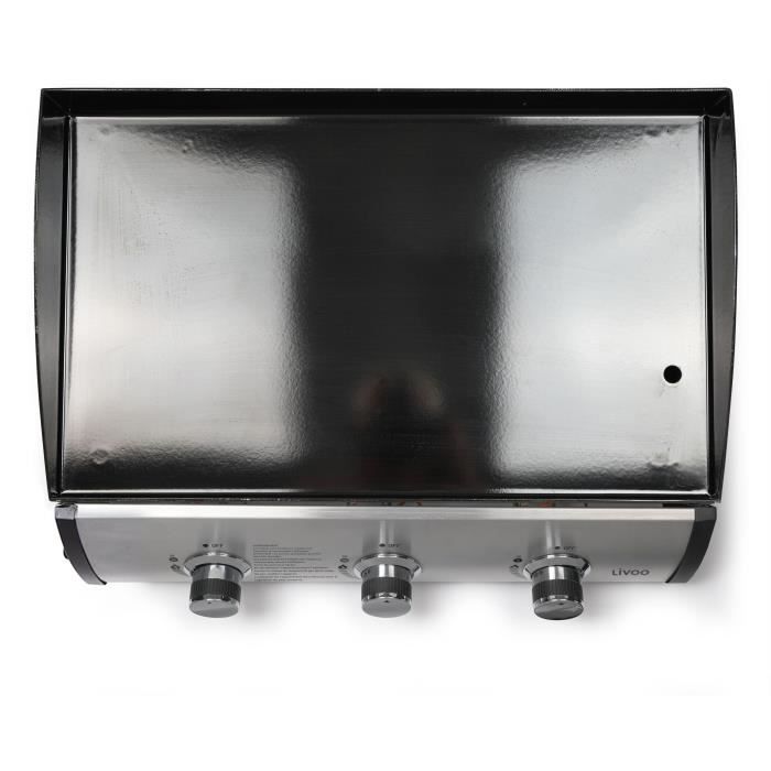 Gas plancha 3 burners 61 x 38 cm