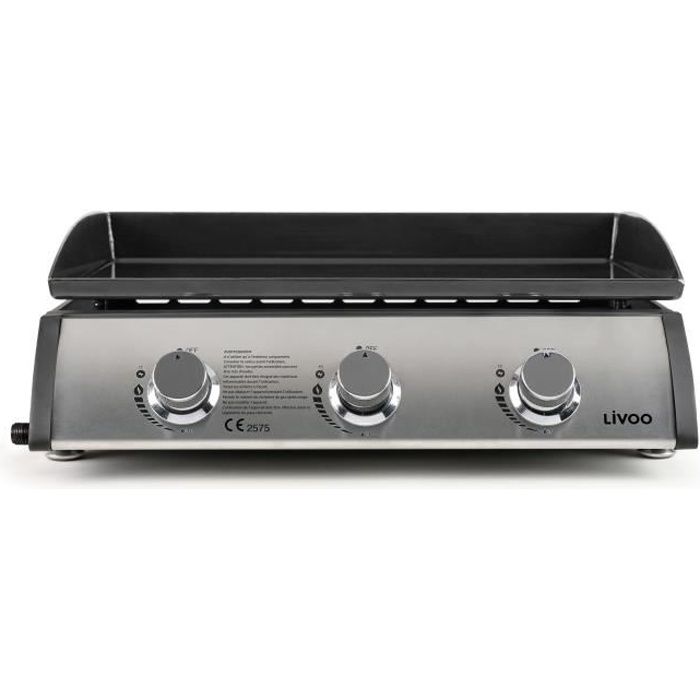 Gas plancha 3 burners 61 x 38 cm