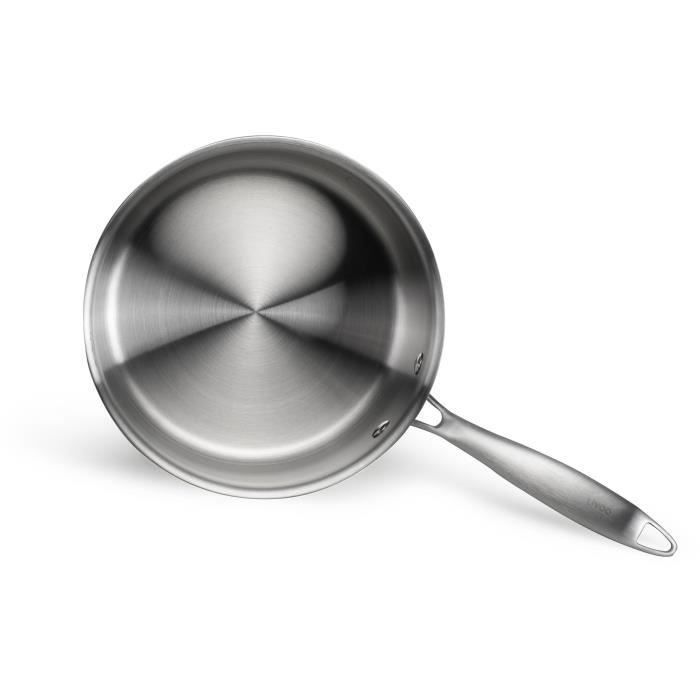 Brigade - 18 cm stainless steel saucepan - LIVOO - MEP160 - Triply stainless steel - Suitable for all heat sources including induction - Made in France