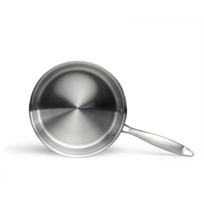 Brigade - 20 cm stainless steel saucepan - LIVOO - MEP161 - Triply stainless steel - Suitable for all hobs including induction - Made in France