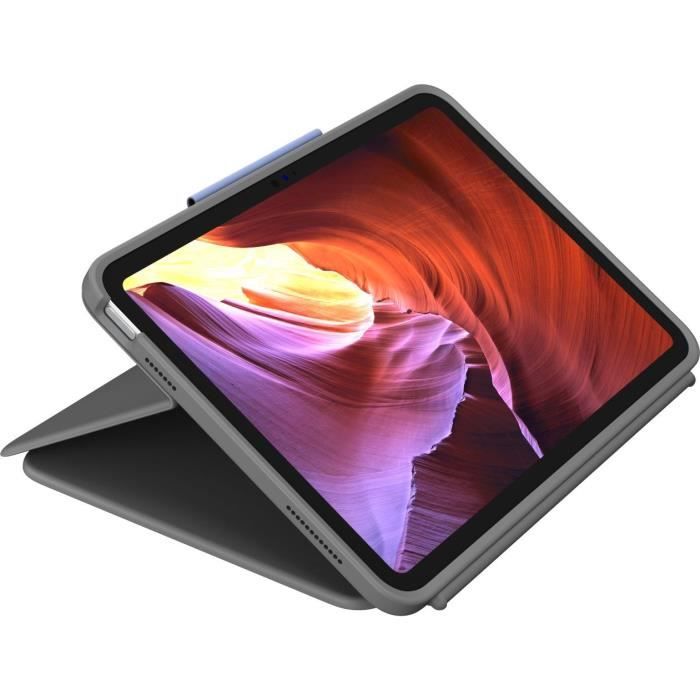 Ultra-protective Keyboard Case - LOGITECH - Rugged Folio - For iPad (7th, 8th, 9th and 10th generations) - Oxford color