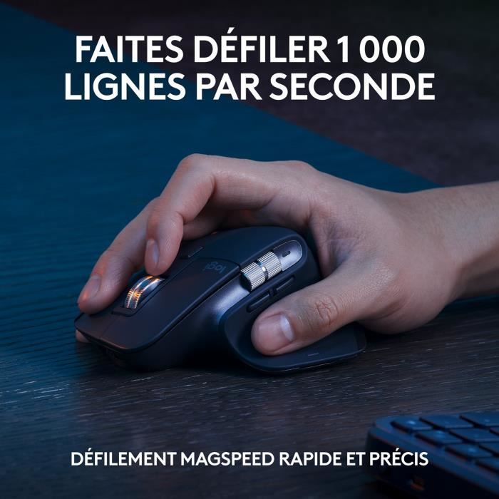 Wireless Keyboard - LOGITECH - MX Keys S Combo - Bluetooth - Backlit - Silent keys - Graphite