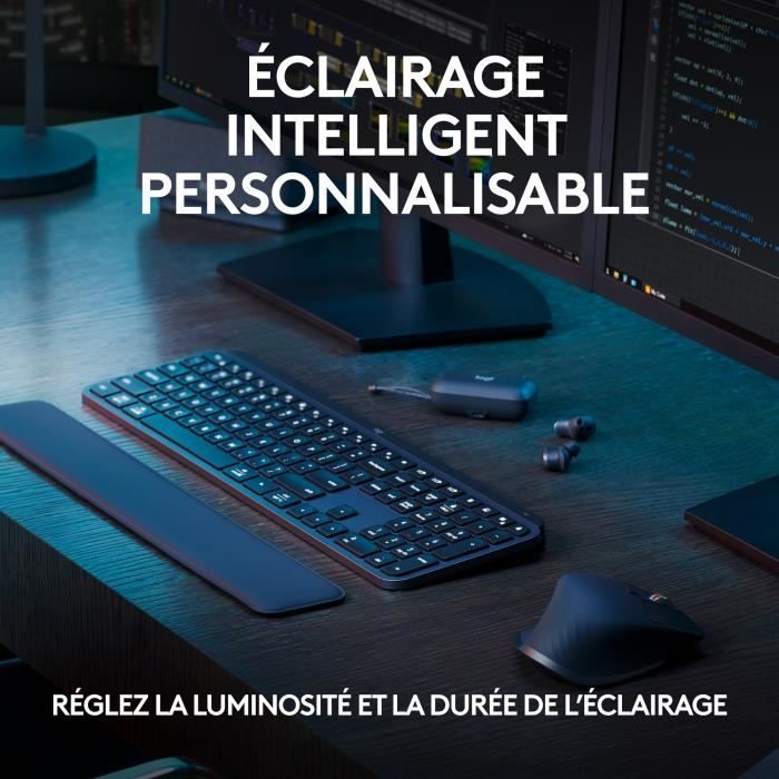 Logitech MX Keys S - keyboard - AZERTY - French - graphite Input device