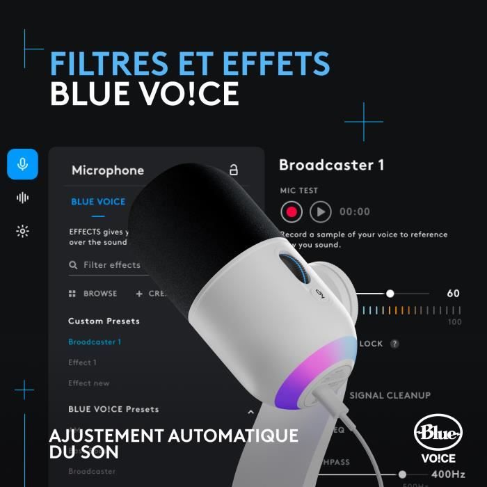 Logitech G Yeti GX Dynamic RGB Gaming Microphone with LIGHTSYNC for PC/Mac - White