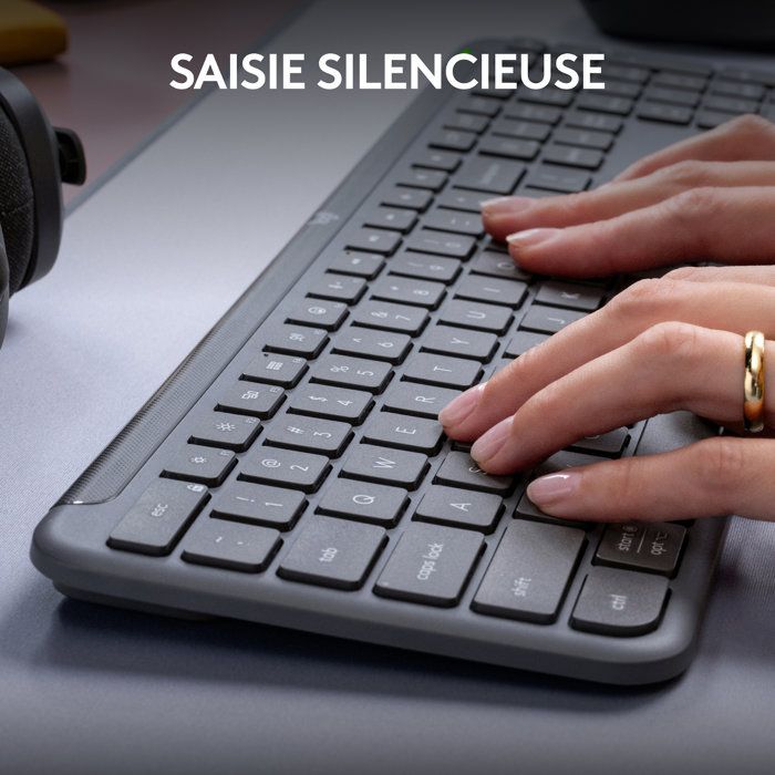 Keyboard - Wireless - Logitech - Signature Slim K950 - AZERTY - Graphite