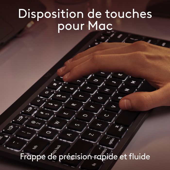 Keyboard - Wireless - Logitech - MX Keys Mini - For Mac - AZERTY - Black