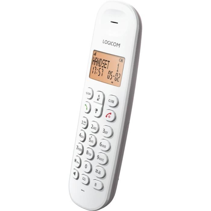 Cordless landline phone - LOGICOM - DECT ILOA 150 SOLO - Taupe - Without answering machine