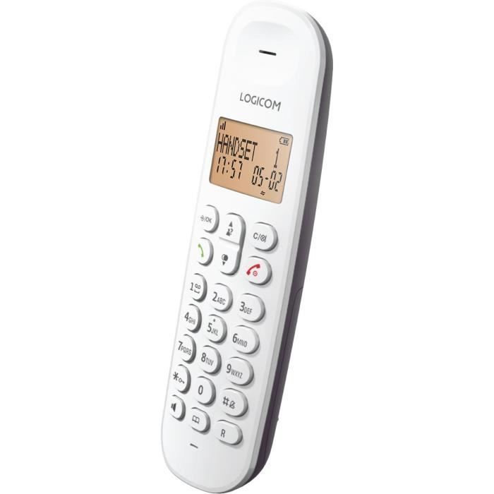 Cordless landline telephone - LOGICOM - DECT ILOA 150 SOLO - Aubergine - Without answering machine