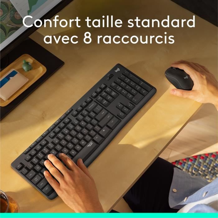 LOGITECH - Keyboard Combo - Wireless Mouse and Silent - MK295