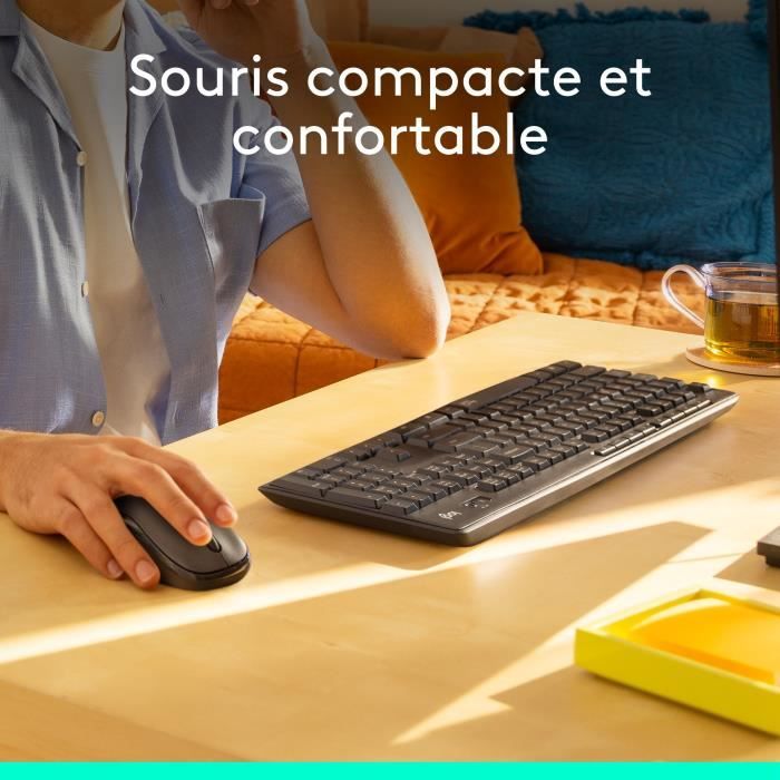 LOGITECH - Keyboard Combo - Wireless Mouse and Silent - MK295