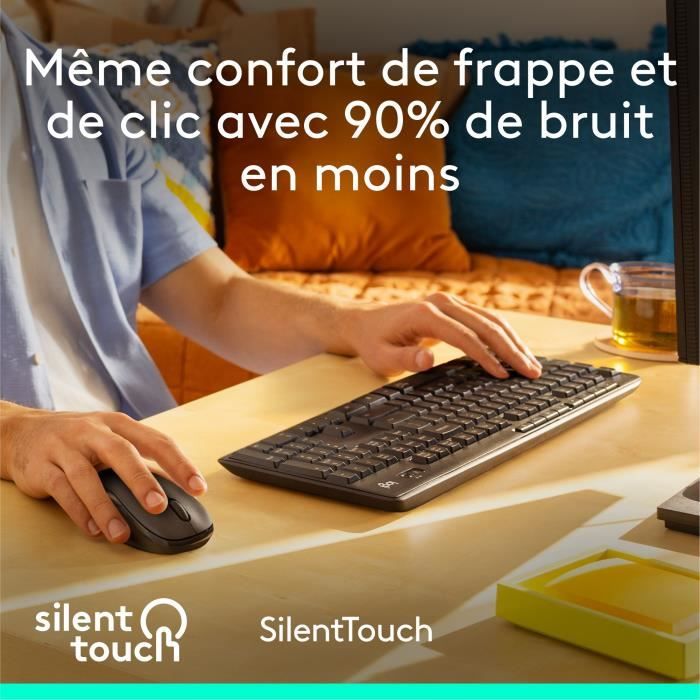 LOGITECH - Keyboard Combo - Wireless Mouse and Silent - MK295