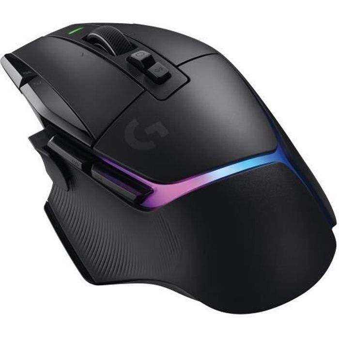Logitech - G502 x plus lightspeed mouse gaming rvb wireless - hybrid buttons LightForce, Gaming Hero 25k - Black sensor