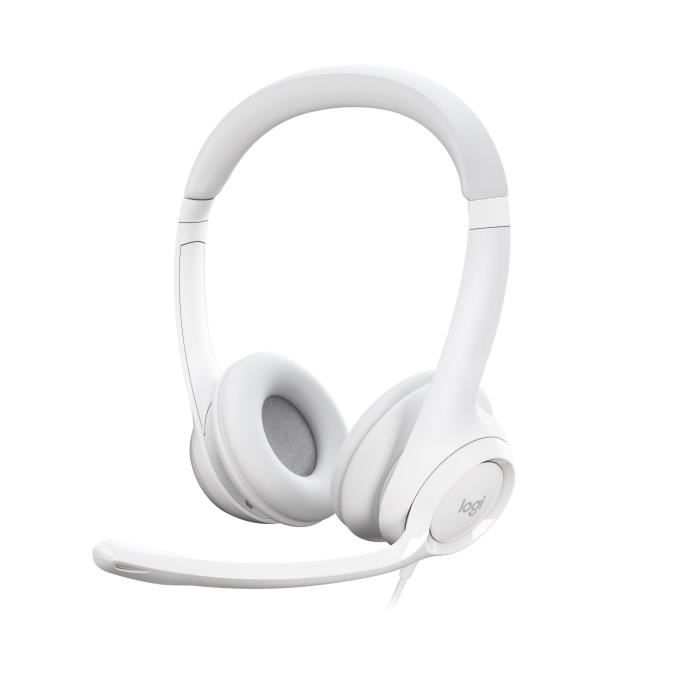 Logitech H390 Stereo wired helmet with antibruity microphone, USB -A - broken white