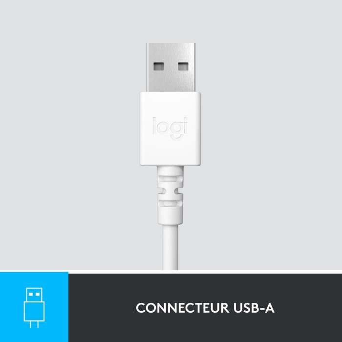 Logitech H390 Stereo wired helmet with antibruity microphone, USB -A - broken white