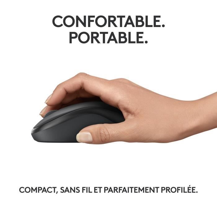 Logitech M240 mouse bluetooth, wireless, compact, portable, fluid monitoring - graphite