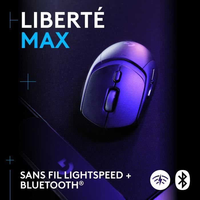 Logitech G309 LIGHTSPEED Wireless Mouse, Lightweight, LIGHTFORCE Hybrid Switches, HERO 25K Sensor - Black