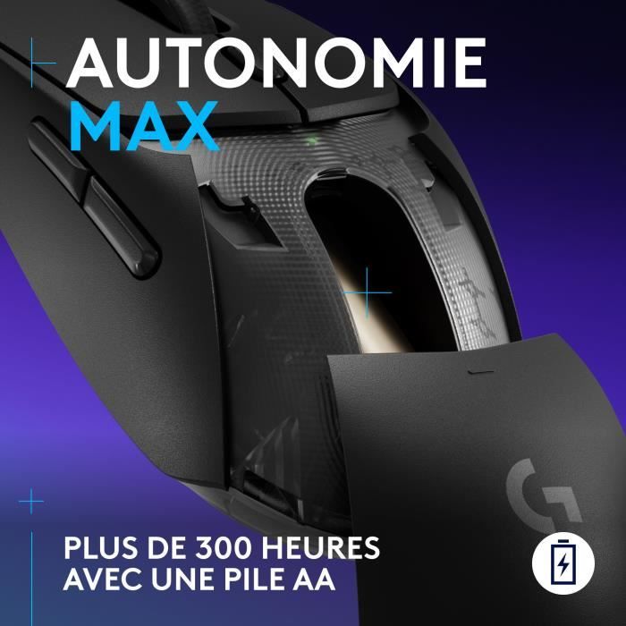 Logitech G309 LIGHTSPEED Wireless Mouse, Lightweight, LIGHTFORCE Hybrid Switches, HERO 25K Sensor - Black