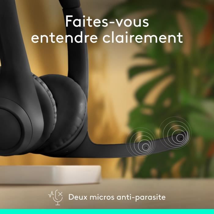 Logitech Zone 300 Bluetooth Wireless PC Headset with Noise-Cancelling Microphone - Black