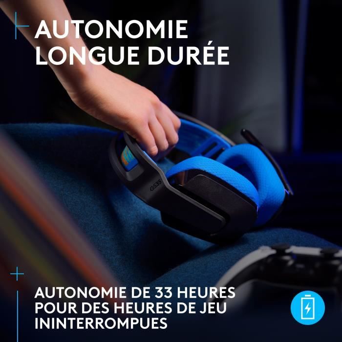 Gaming Headset - Wireless - LOGITECH G - G535 LIGHTSPEED - PC & PS5 - Black/Blue