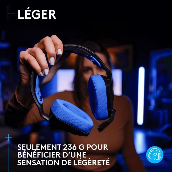 Gaming Headset - Wireless - LOGITECH G - G535 LIGHTSPEED - PC & PS5 - Black/Blue
