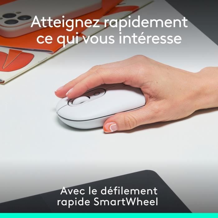 Mouse - Wireless - Logitech - Pop Mouse - Off-white
