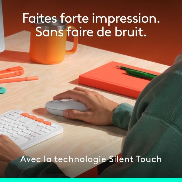 Mouse - Wireless - Logitech - Pop Mouse - Off-white