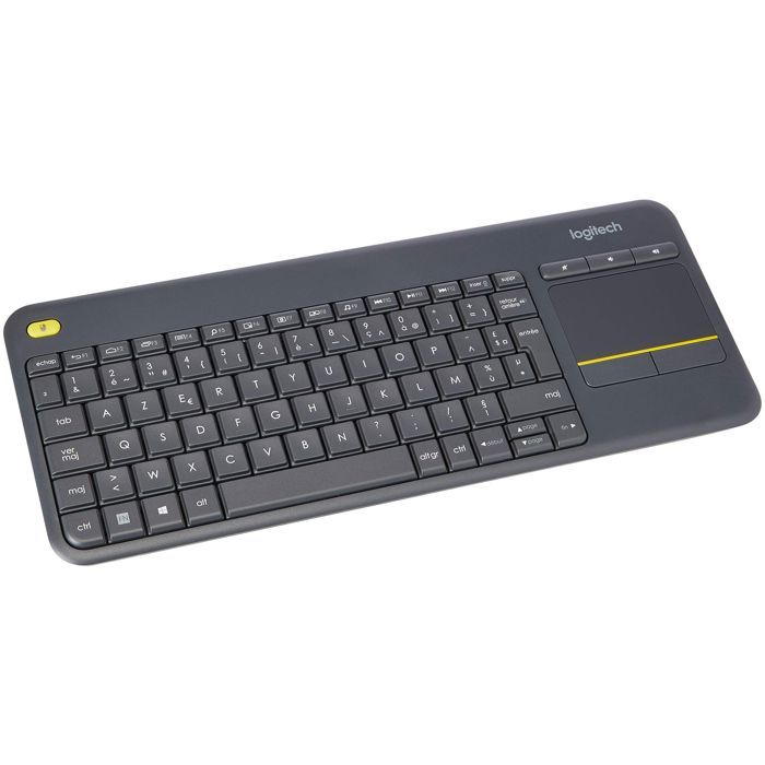 LOGITECH K400 Plus Multimedia TV Keyboard - AZERTY - Wireless - Touchpad