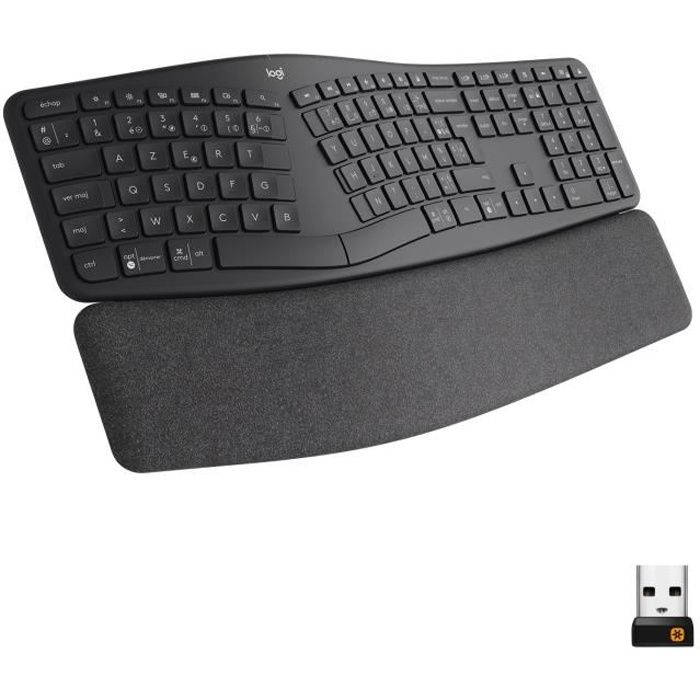 Ergonomic keyboard - Wireless - LOGITECH - K860 ERGO - Keyboard position in two parts