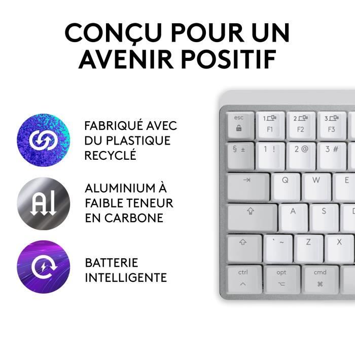 Logitech Wireless Keyboard - MX Keys Mini - MAC - Compact, Bluetooth, Backlit for MAC, iOS, Windows, Linux, Android
