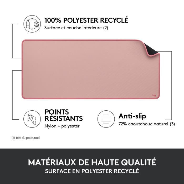 Large Desk Mat - Logitech Desk Mat - Studio Series, Multifunctional and Extended - Pink