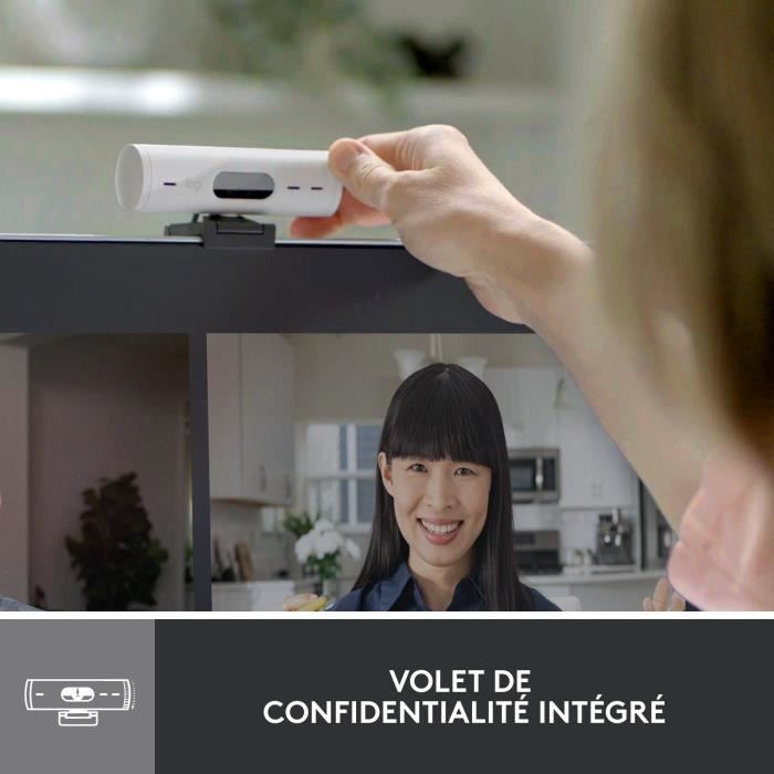 Logitech - Brio 500 webcam HD with Auto - White Expo