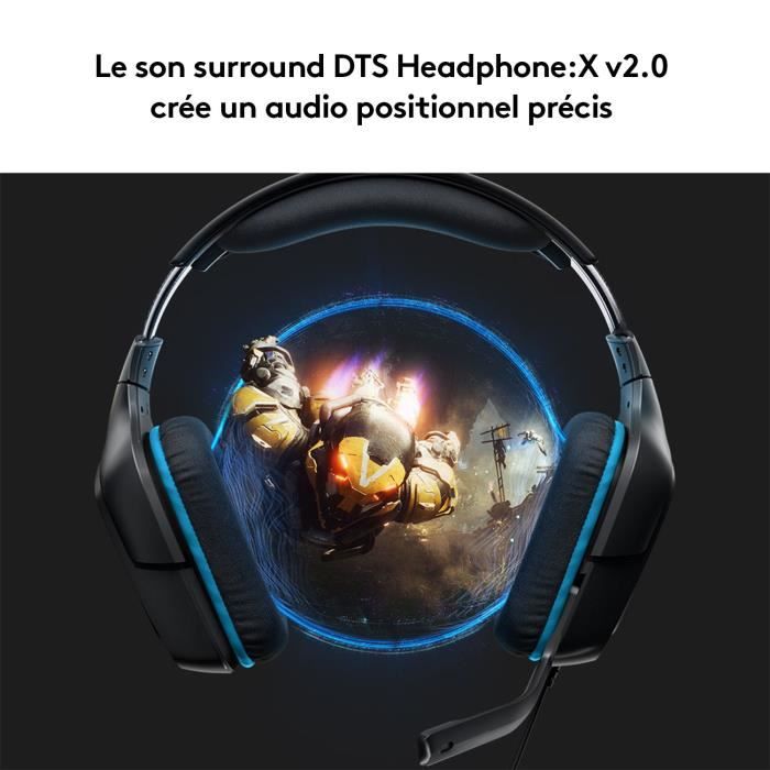 LOGITECH G432 Wired Gaming Headset with 7.1 surround sound