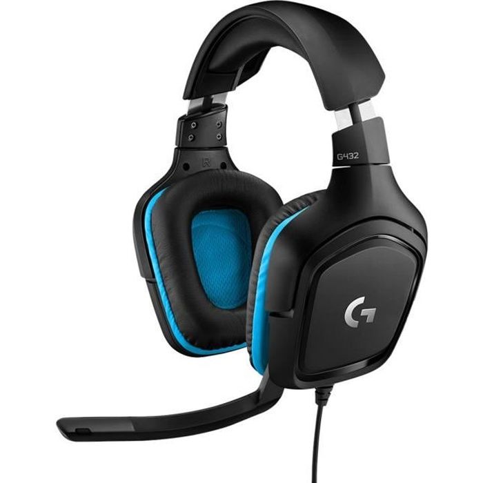 LOGITECH G432 Wired Gaming Headset with 7.1 surround sound